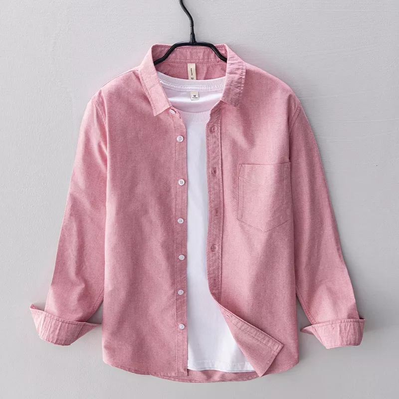 Solid Colour Ban color Shirt