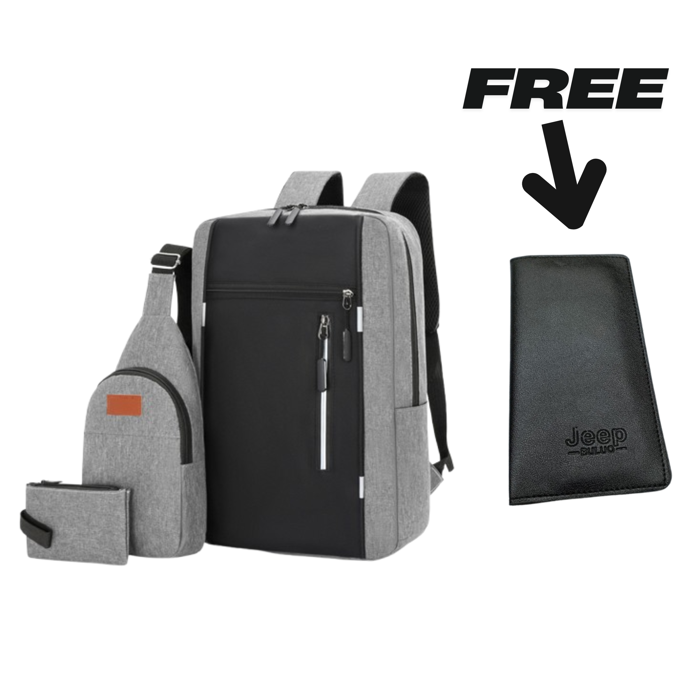 Premium Travel Bag Set 3.1 + FREE Jeep Wallet