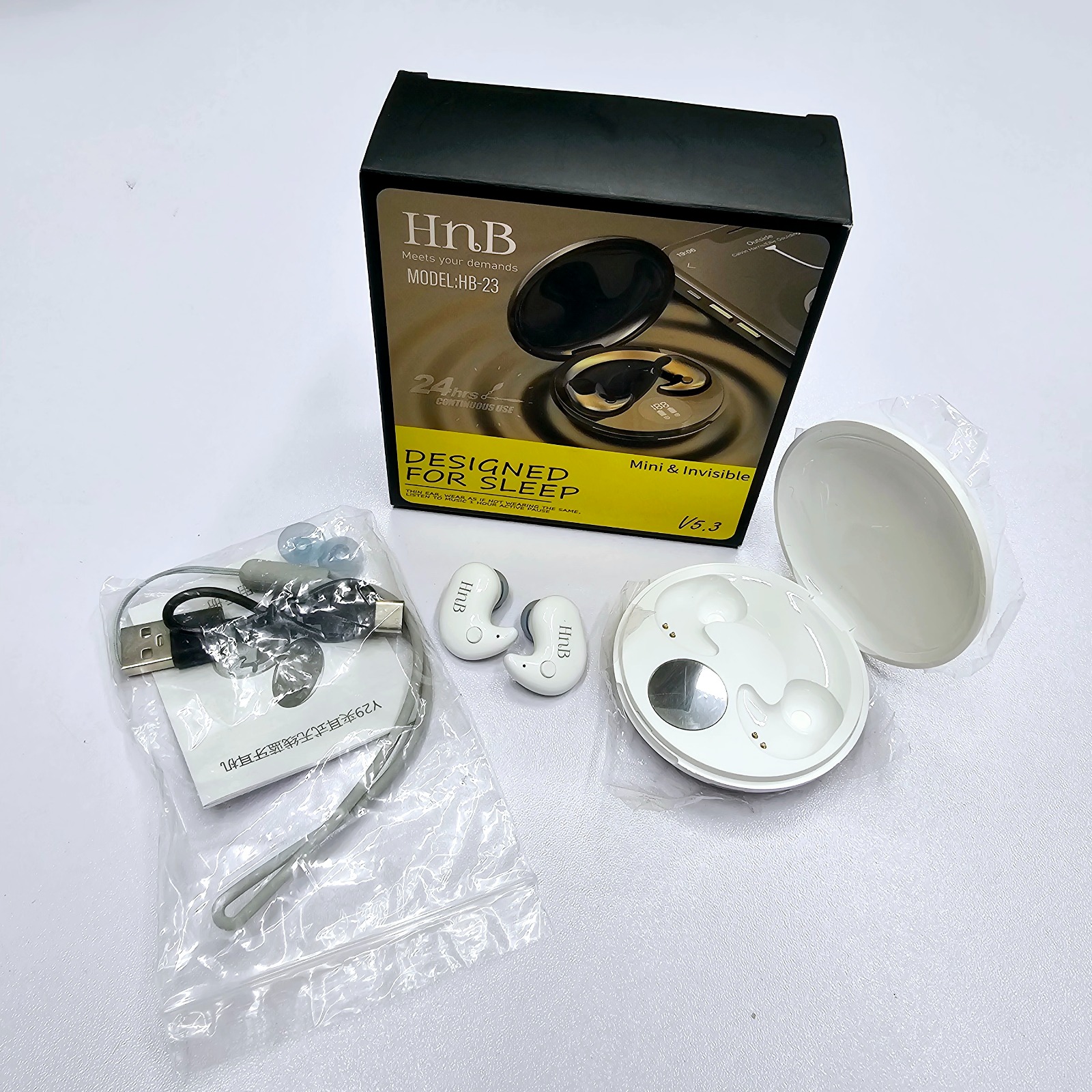Earphones Stereo Earbuds With Power Display HB23