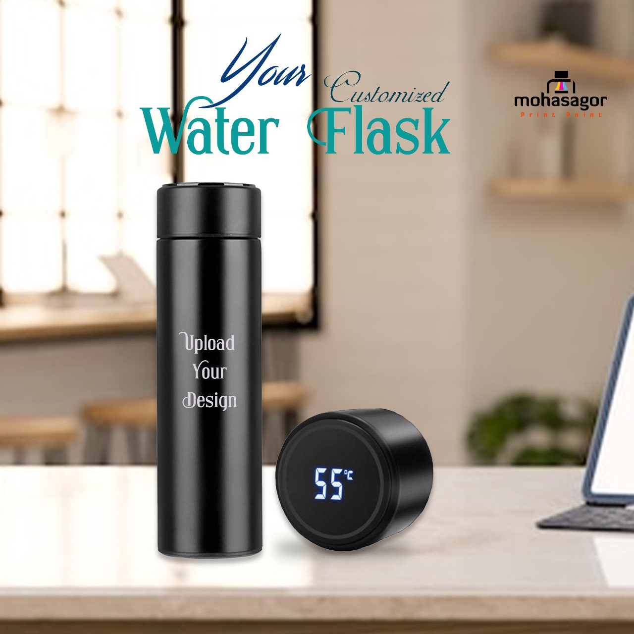 Customize Your LED Thermal Flask with Temperature Indicator Stainless Steel Flask