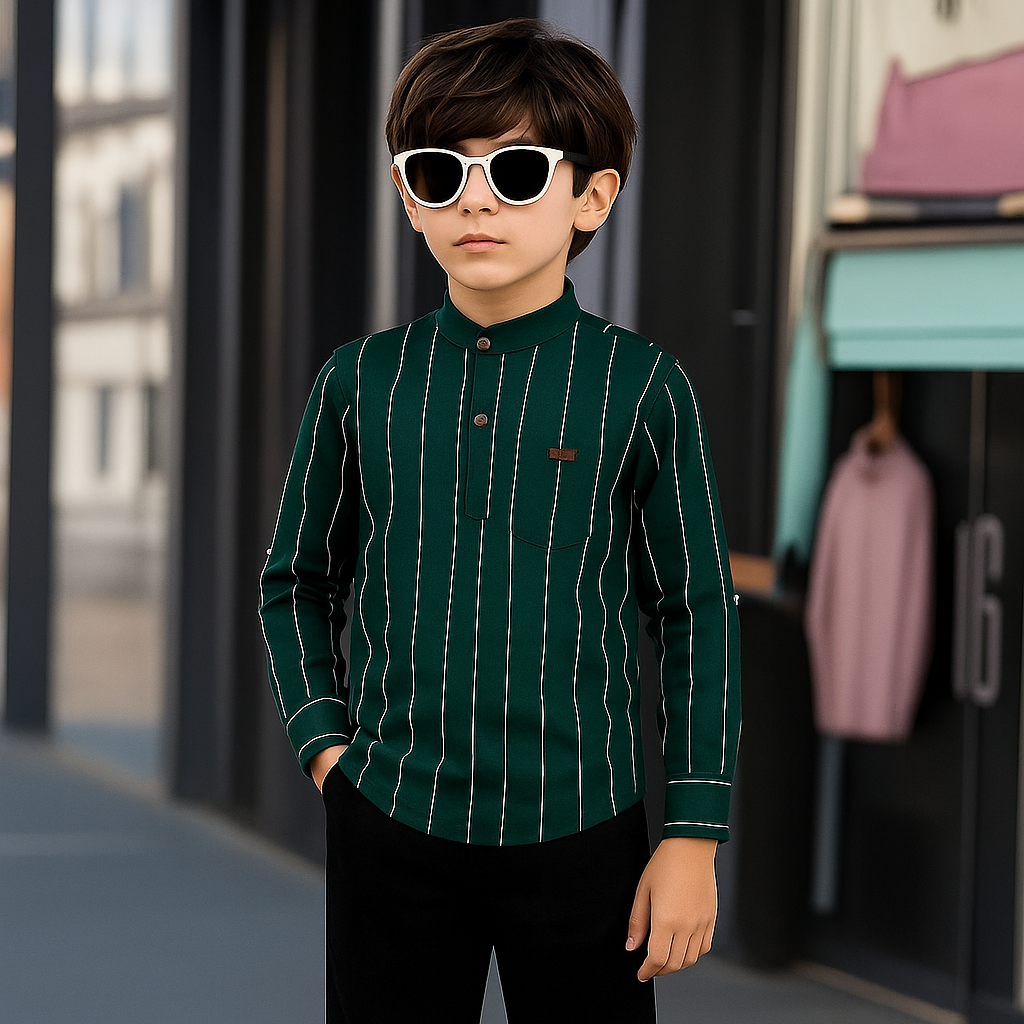 Boys' Premium Striped Cotton Katua